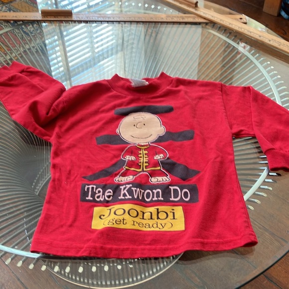 90s Peanuts Charlie Brown Tae Kwon Do long sleeve tee size 4 - Picture 9 of 10
